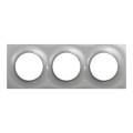 Plaque aluminium Schneider Odace Styl 3 postes entraxe 71mm horizontal ou vertical