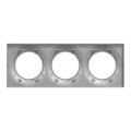Plaque aluminium Schneider Odace Styl 3 postes entraxe 71mm horizontal ou vertical