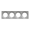 Plaque aluminium Schneider Odace Styl 4 postes entraxe 71mm horizontal ou vertical