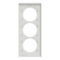 Plaque blanche Schneider Odace Styl 3 postes verticaux entraxe 57mm 