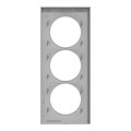 Plaque aluminium Schneider Odace Styl 3 postes verticaux entraxe 57mm 