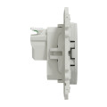 Prise de courant 2P+T blanc Schneider Odace 2 connexions rapides fixation à griffes