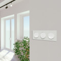 Poussoir blanc Schneider Odace 10A fixation à griffes