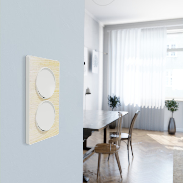 Poussoir blanc Schneider Odace 10A fixation à griffes