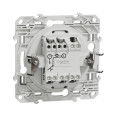 Poussoir lumineux blanc Schneider Odace Localisation avec LED bleu 0,15mA fixation à griffes