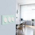Poussoir lumineux blanc Schneider Odace Localisation avec LED bleu 0,15mA fixation à griffes