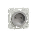 Prise de courant 2P aluminium Schneider Odace connexion rapide fixation à vis 