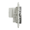 Prise de courant 2P aluminium Schneider Odace connexion rapide fixation à vis 