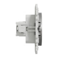 Prise de courant 2P+T aluminium Schneider Odace bornes traversantes, 3 repiquage, fixation à vis