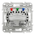 Prise de courant 2P+T affleurante aluminium Schneider Odace connexion rapide fixation à vis