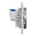 Prise de courant 2P+T affleurante aluminium Schneider Odace connexion rapide fixation à vis