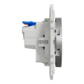 Prise de Courant 2 P+T Affleurante Aluminium Odace Schneider Electric - Connexion Rapide