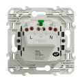 Prise de courant 2P+T aluminium Schneider Odace 2 connexions rapides par pôle fixation à vis