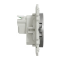 Prise de courant 2P+T aluminium Schneider Odace 2 connexions rapides par pôle fixation à vis