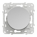 Interrupteur va-et-vient aluminium Schneider Odace 10A connexion rapide fixation à vis