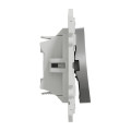 Interrupteur va-et-vient aluminium Schneider Odace 10A connexion rapide fixation à vis