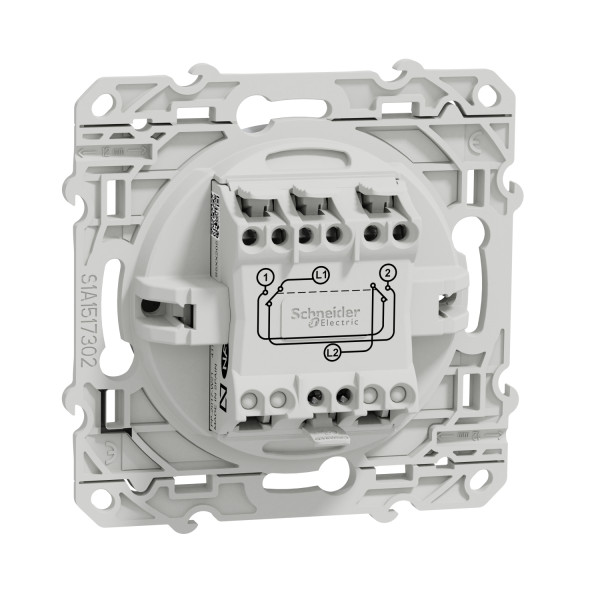 Permutateur aluminium Schneider Odace 10A fixation à vis