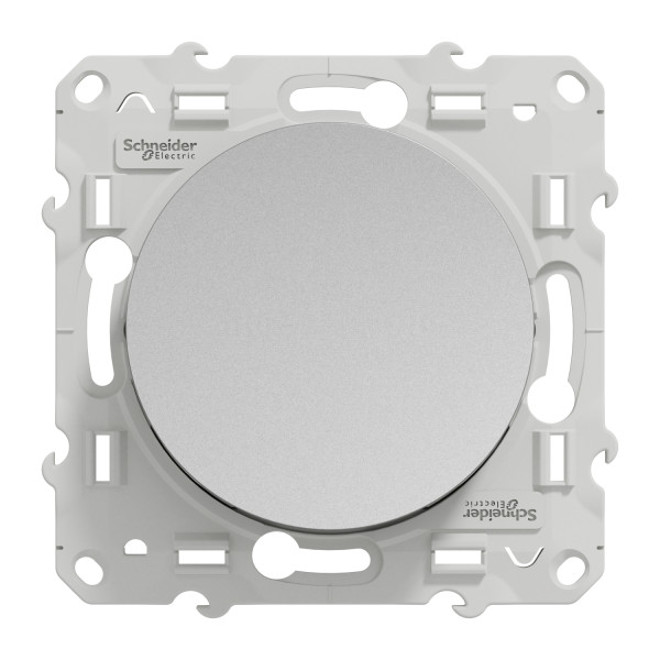 Poussoir aluminium Schneider Odace 10A fixation à vis