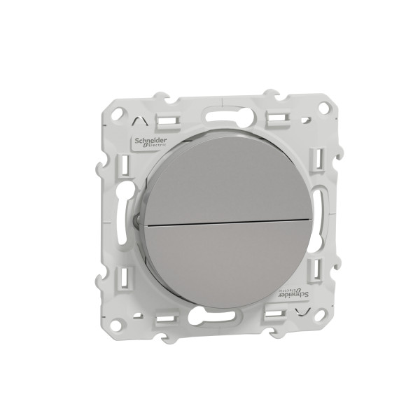 Schneider Odace poussoir Alu, 2 boutons montée/descente pour volets-roulants