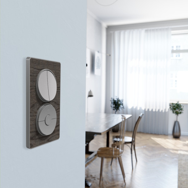 Interrupteur Aluminium 3 Boutons Montée/Descente/Stop pour Volets Roulants Odace Schneider