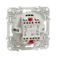 Interrupteur ou va-et-vient double aluminium Schneider Odace fixation à griffes