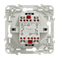 Interrupteur ou va-et-vient double aluminium Schneider Odace fixation à griffes