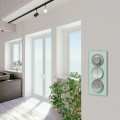 Interrupteur ou va-et-vient double aluminium Schneider Odace fixation à griffes