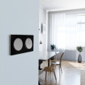 Interrupteur ou va-et-vient double aluminium Schneider Odace fixation à griffes