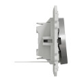 Va-et-vient lumineux aluminium Schneider Odace localisation ou témoin LED orange 1,5mA