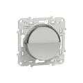 Poussoir aluminium Schneider Odace avec porte-étiquette fixation à vis