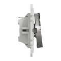 Poussoir aluminium Schneider Odace avec porte-étiquette fixation à vis
