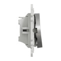 Poussoir lumineux aluminium Schneider Odace Localisation avec LED bleu 0,15mA fixation à vis