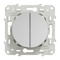 Va-et-vient et poussoir aluminium Schneider Odace 10A