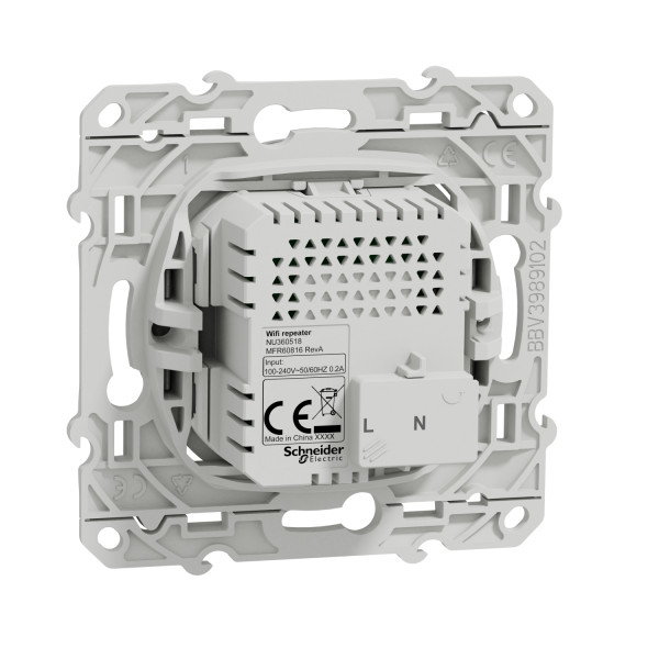 Répéteur Wifi aluminium Schneider Odace 300Mb/s 2,4GHz 2 modules bornier à vis