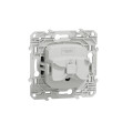 Prise de courant 2P+T anthracite Schneider Odace 4 connexions rapides par pôle fixation à vis