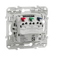 Prise de courant 2P+T affleurante anthracite Schneider Odace connexion rapide fixation à vis