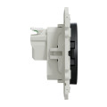 Prise de courant 2P+T anthracite Schneider Odace 2 connexions rapides par pôle fixation à vis