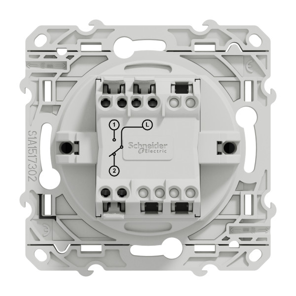Interrupteur ou va-et-vient anthracite Schneider Odace 10A connexion rapide fixation à vis