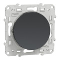 Poussoir anthracite Schneider Odace 10A fixation à griffes