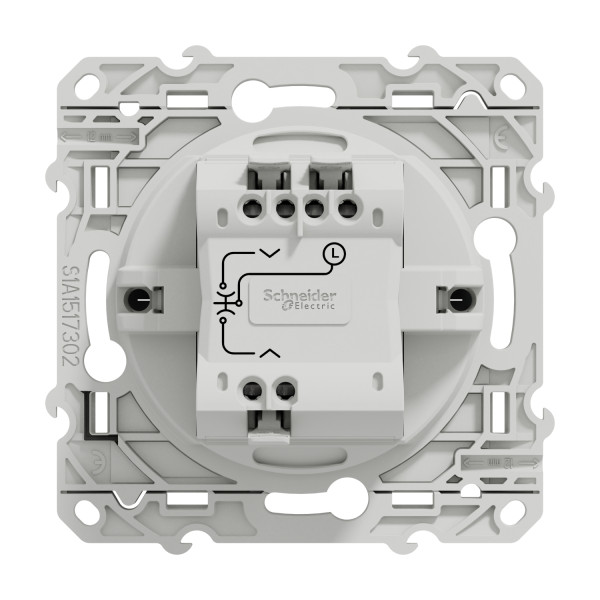 Bouton Poussoir Anthracite Odace Schneider Electric- 2 Boutons Montée/Descente Pour Volets Roulants