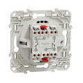 Va-et-vient double anthracite Schneider Odace connexion rapide fixation à vis