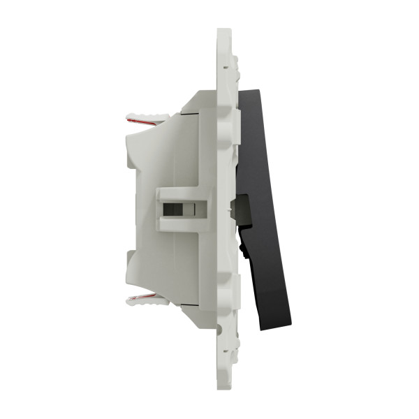 Va-et-vient double anthracite Schneider Odace connexion rapide fixation à vis