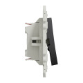 Va-et-vient double anthracite Schneider Odace connexion rapide fixation à vis