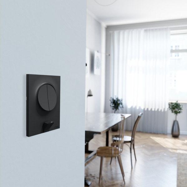 Va-et-vient double anthracite Schneider Odace connexion rapide fixation à vis
