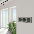 Va-et-vient double anthracite Schneider Odace connexion rapide fixation à vis