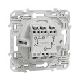 Poussoir double anthracite Schneider Odace fixation à vis connexion rapide