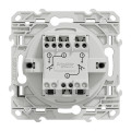 Poussoir double anthracite Schneider Odace fixation à vis connexion rapide