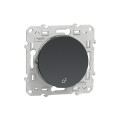 Poussoir anthracite Schneider Odace 10A à fermeture