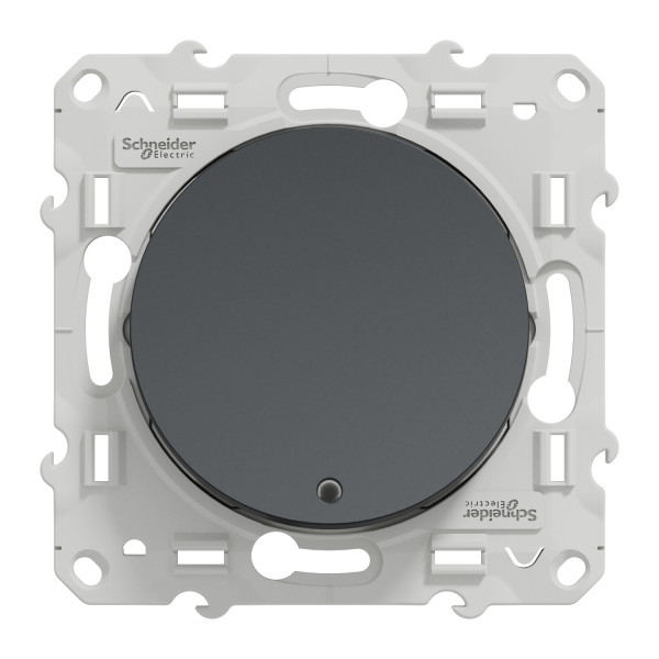 Va-et-vient lumineux anthracite Schneider Odace localisation ou témoin LED orange 1,5mA