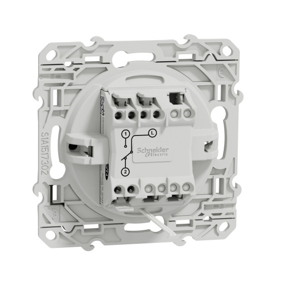 Va-et-vient lumineux anthracite Schneider Odace localisation ou témoin LED orange 1,5mA